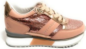 Apepazza Dames Sneaker Renee van Leer Blush Roze met Pailletten Roze Dames