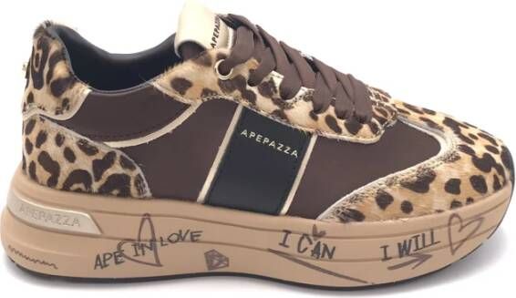 Apepazza Luipaardprint Bruine Sneakers Model Mallow - Foto 2