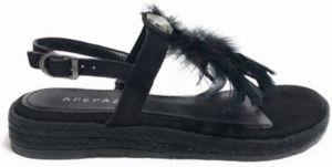 Apepazza Sandalo shoes mod. Valentine in Suede Ds18Ap21 Zwart Dames