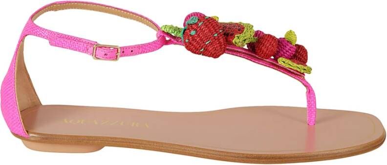 Aquazzura Aardbei Punch Platte Sandalen Multicolor Dames