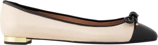 Aquazzura Beige Bow Ballet Flats Parisina