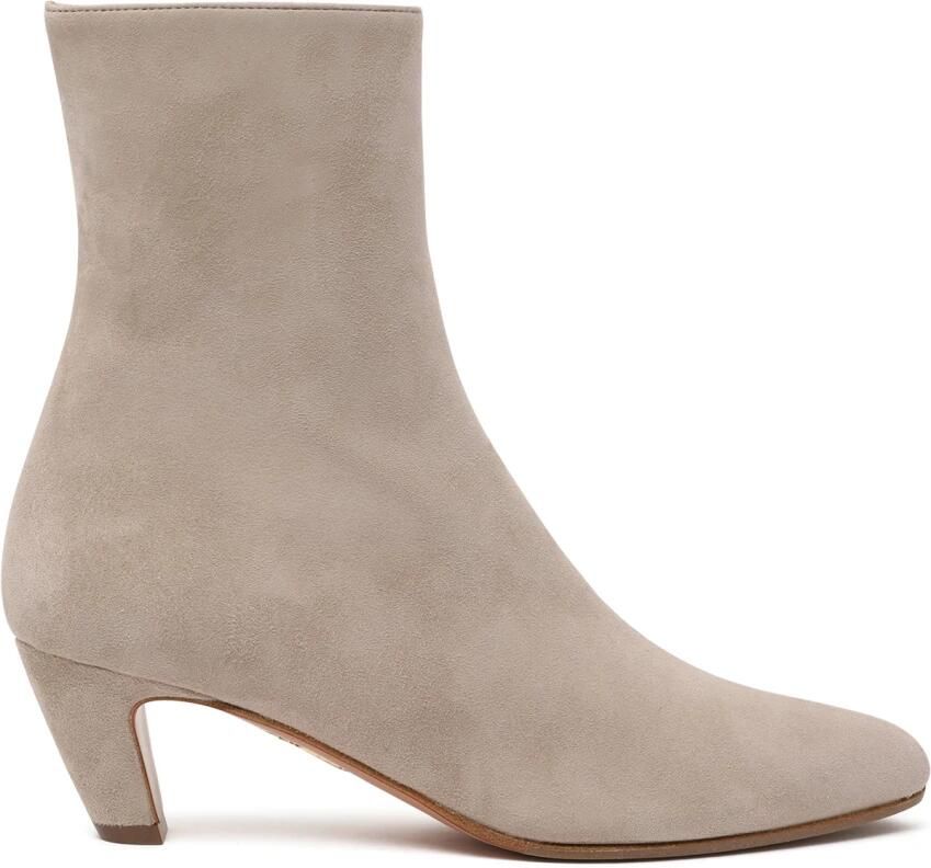 Aquazzura Beige Suède Enkellaarsjes
