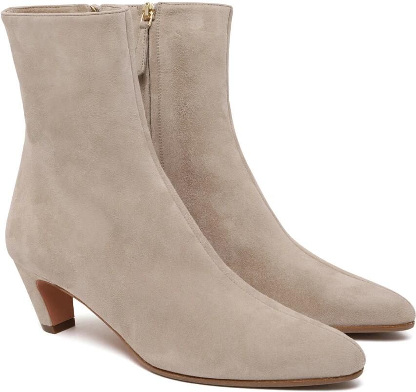 Aquazzura Beige Suède Enkellaarsjes - Foto 3