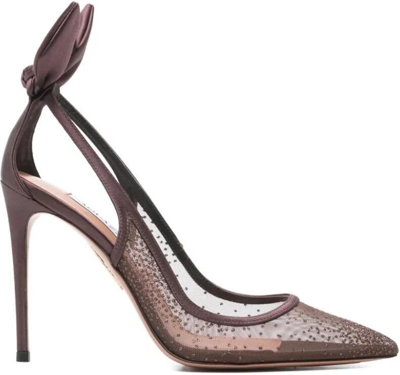 Aquazzura Bow Tie Mesh Pump 105