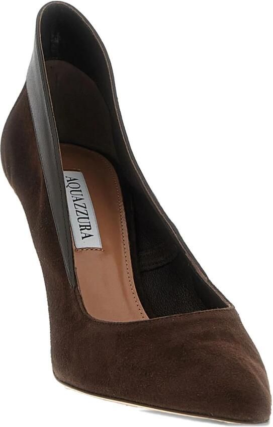 Aquazzura Bruine Suède Guanto Pomp Hakken
