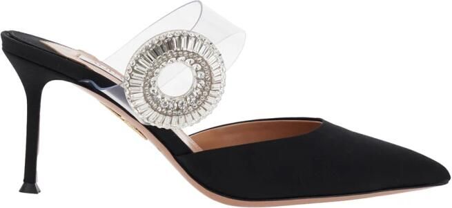 Aquazzura Crystal Hoop Mule 75
