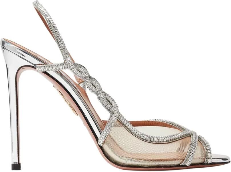 Aquazzura Crystal Weave Sandal 105