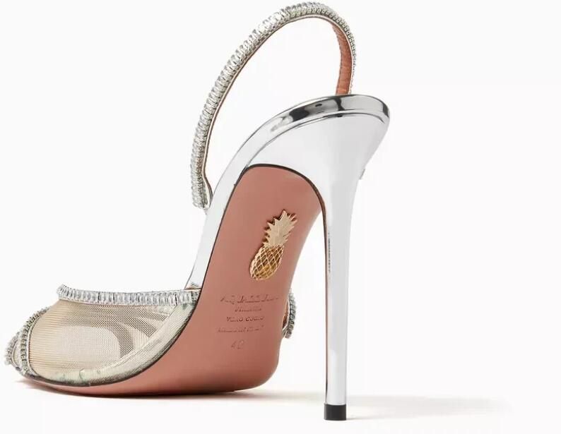 Aquazzura Crystal Weave Sandal 105 - Foto 4