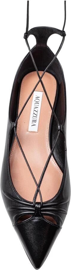 Aquazzura Puntige balletflats met goudkleurige hak Black Dames - Foto 5