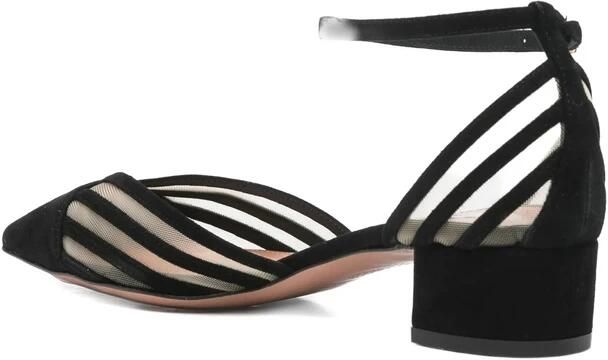 Aquazzura Gestreepte pumps met blokhak - Foto 2
