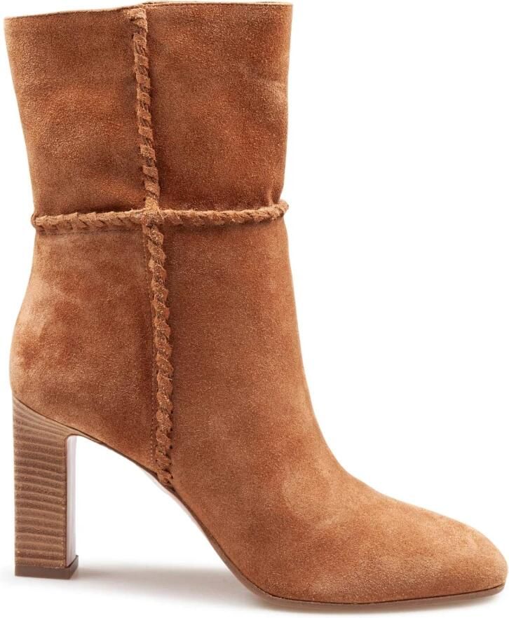 Aquazzura Indy 85 Suede Enkellaarsjes