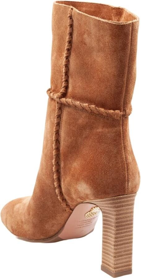 Aquazzura Indy 85 Suede Enkellaarsjes - Foto 2