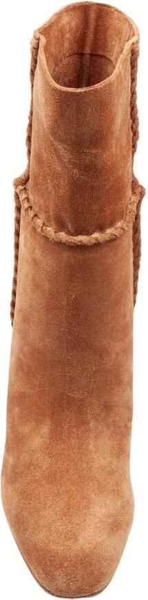 Aquazzura Indy 85 Suede Enkellaarsjes - Foto 4