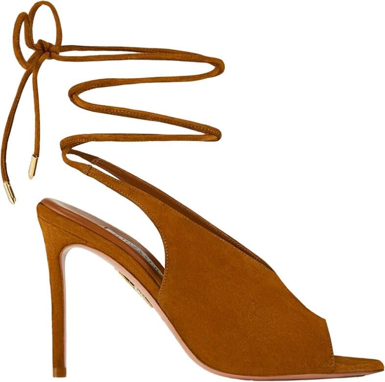 Aquazzura Lais Lace-Up Peep-Toe Sandal