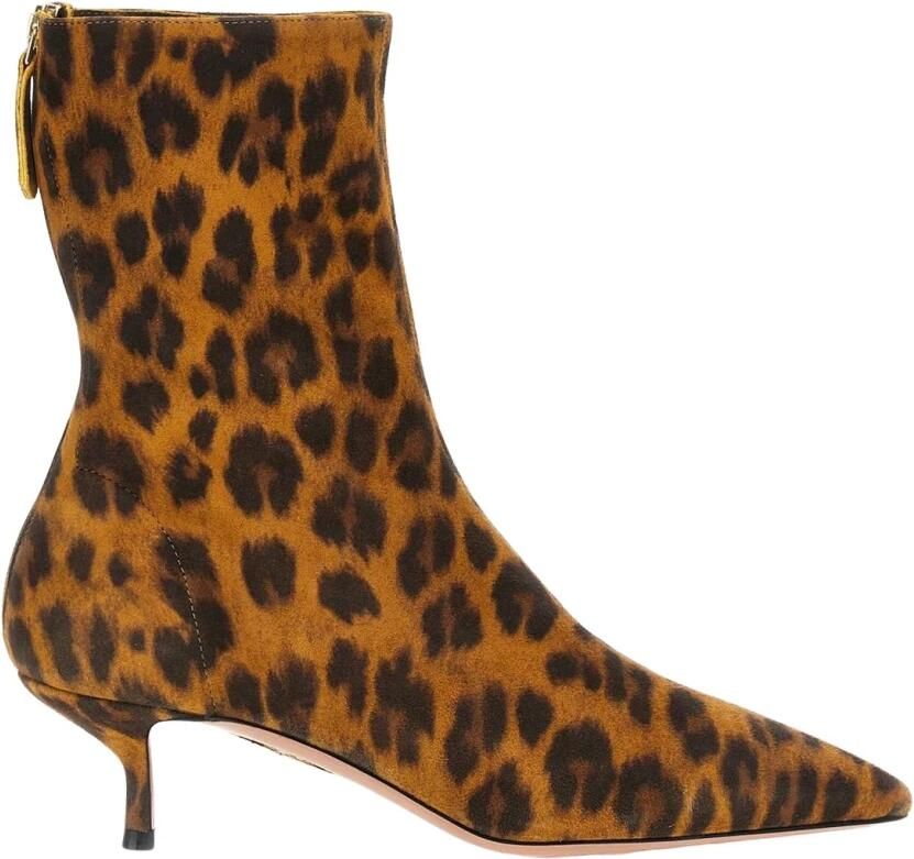 Aquazzura Luipaardprint Enkellaarzen