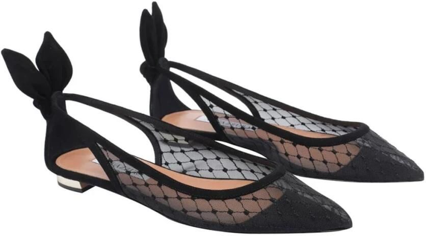 Aquazzura Net Ballet Bow Tie Schoenen