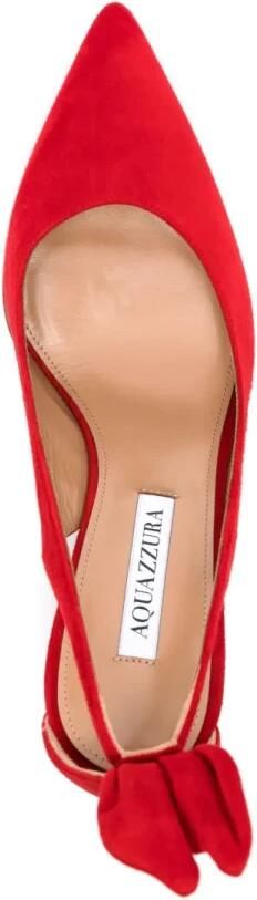 Aquazzura Elegante Suède Pumps met Strik Red Dames - Foto 3