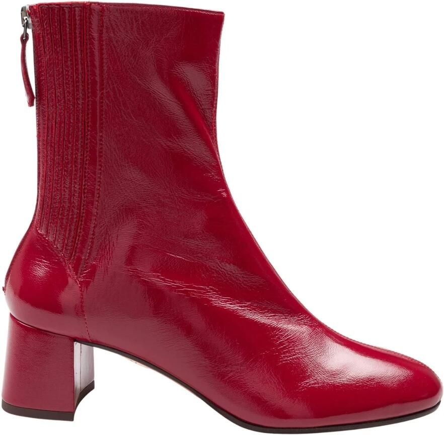 Aquazzura Rode Patent Leren Enkellaarsje