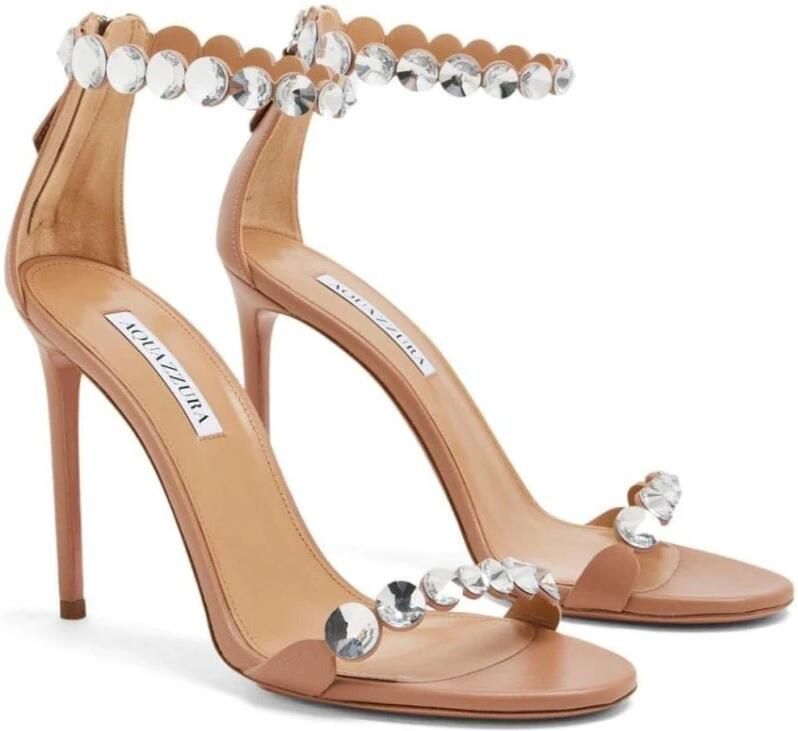 Aquazzura Sandalen met hak en kristallen - Foto 2