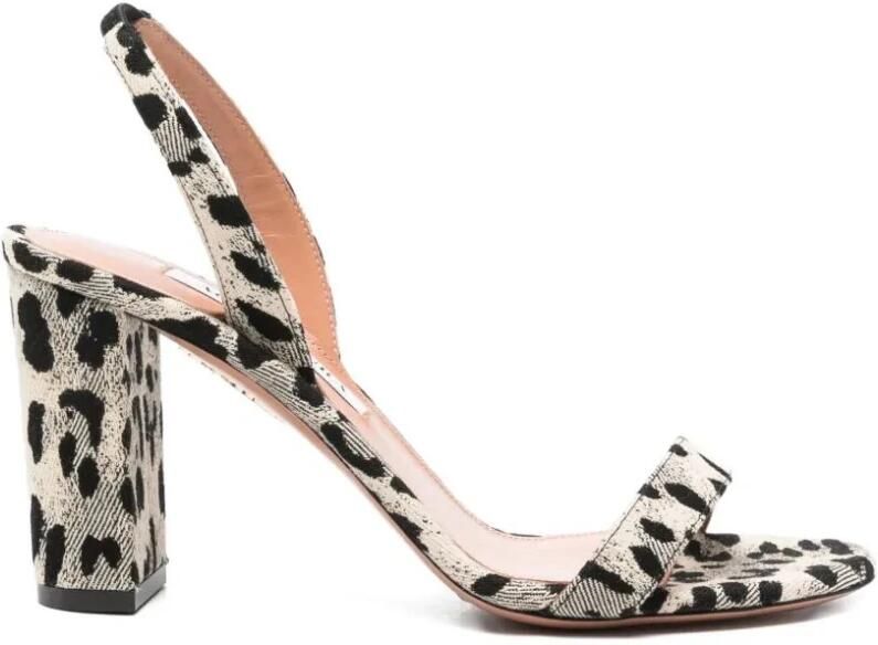 Aquazzura So Nude Sahara Jacquard Block Sandal 85