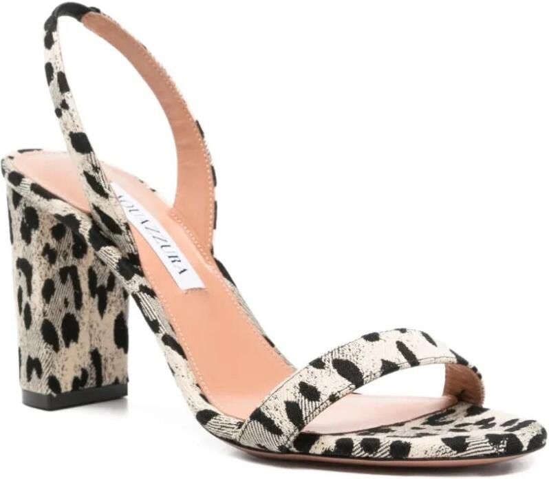 Aquazzura So Nude Sahara Jacquard Block Sandal 85 - Foto 3