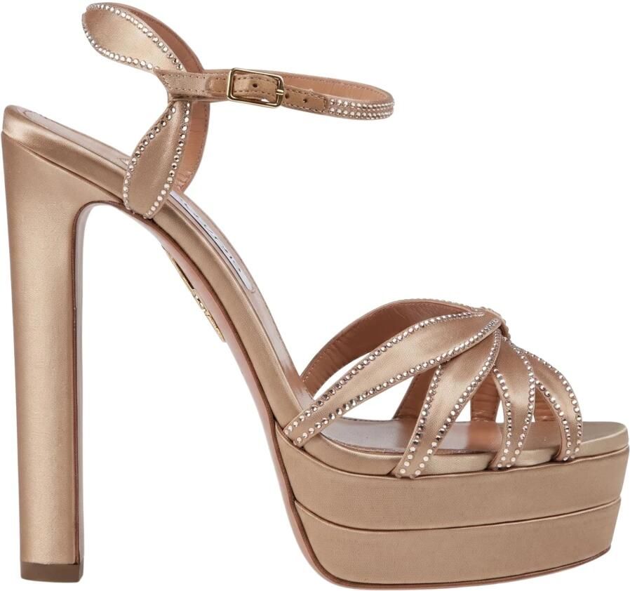 Aquazzura Soulmate Crystal Sandal Plateau 130