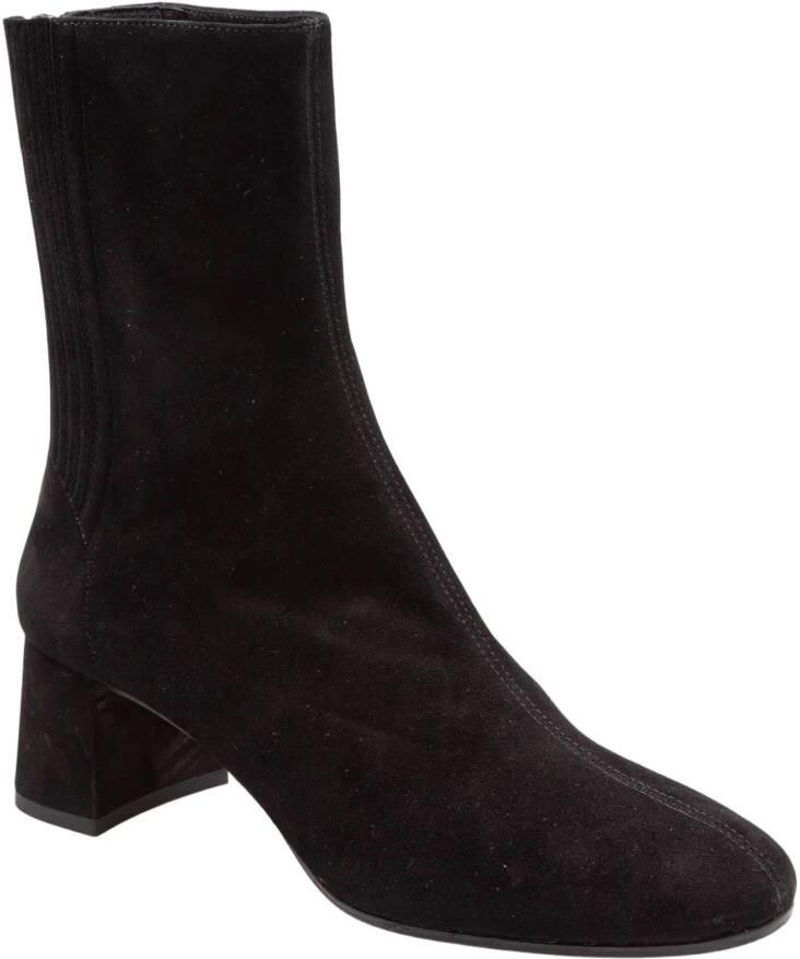 Aquazzura Zwarte Suède Enkellaarzen Elegante Stijl