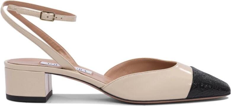 Aquazzura Beige Leren Pumps Elegant Veelzijdige Stijl