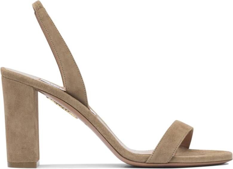 Aquazzura Beige Leren Sandalen Elegante Stijl