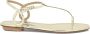 Aquazzura Bijna Blote Leren Sandalen Yellow Gray Dames - Thumbnail 1