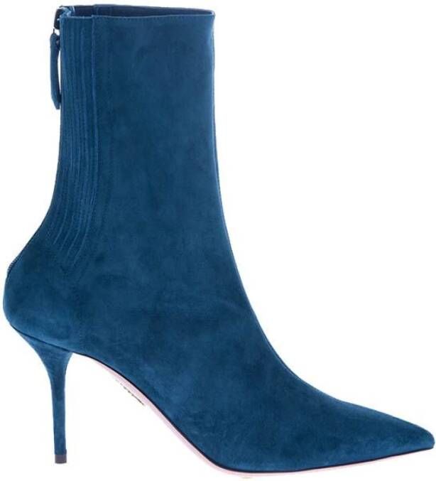 Aquazzura Blauwe puntige eerlaarzen Blue Dames