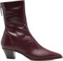 Aquazzura Bordeaux Enkellaarzen Nappaleer - Thumbnail 1