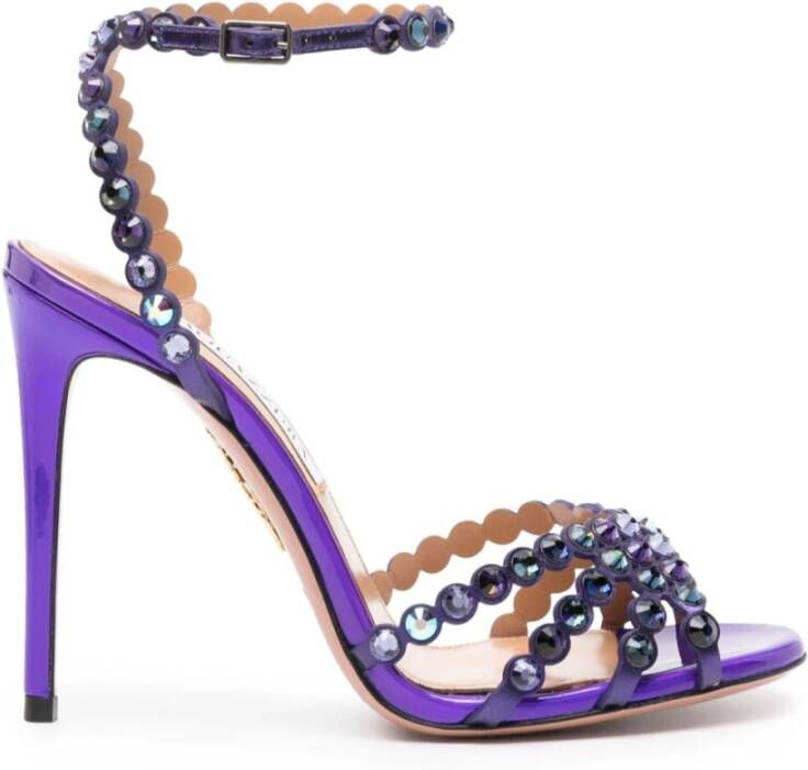 Aquazzura Bronzen Sandalen Purple Dames