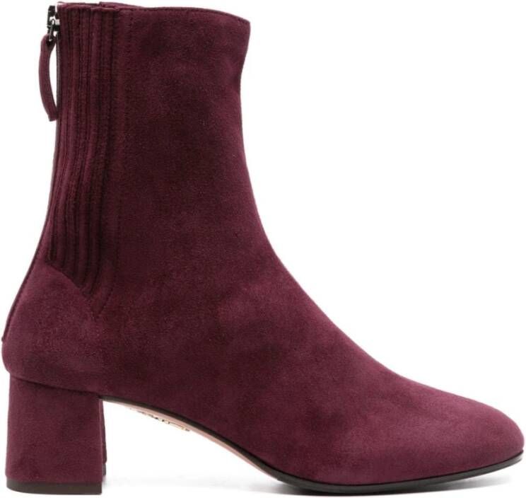 Aquazzura Bruine Enkellaarzen voor Vrouwen Purple Dames