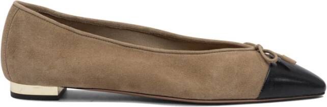Aquazzura Bruine Leren Ballerina's voor Vrouwen