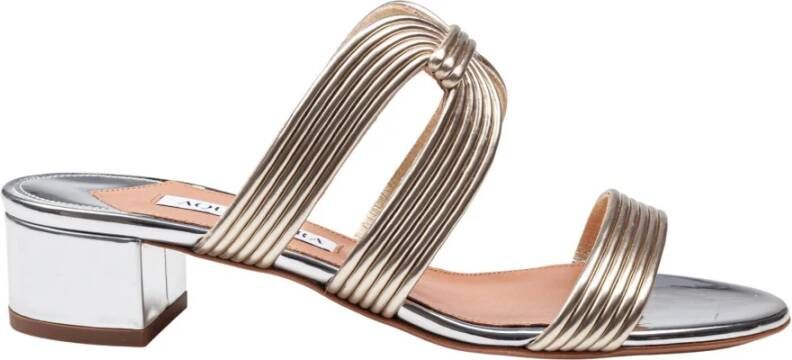 Aquazzura Chique Goud Zilver Sandalen