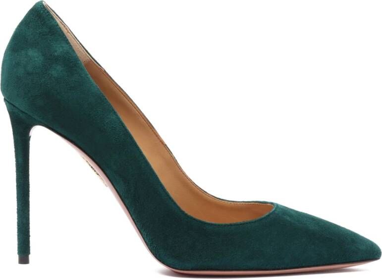 Aquazzura Donkergroene Purist Pumps met hak