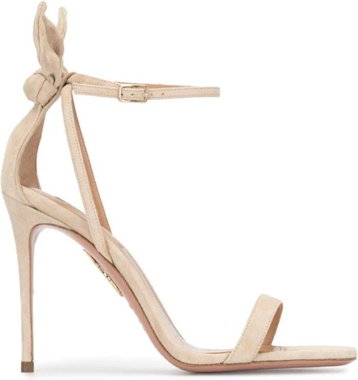 Aquazzura Elegant Beige Platte Sandalen Beige Dames