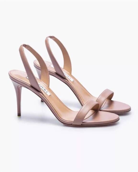 Aquazzura Elegante Leren Sandalen Beige Dames