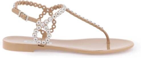 Aquazzura Flat Sandals Beige Dames