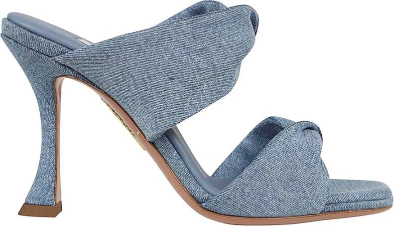 Aquazzura Flat Sandals Blue Dames