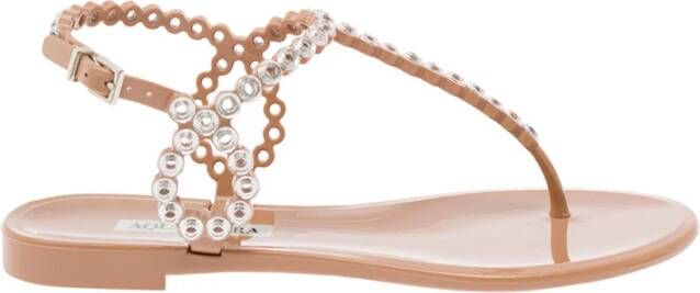 Aquazzura Flat Sandals Pink Dames