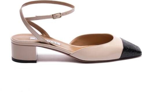 Aquazzura Verhoog je stijl met leren pumps Beige Dames