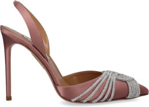 Aquazzura Gatsby 105 Satin Pumps Roze Dames