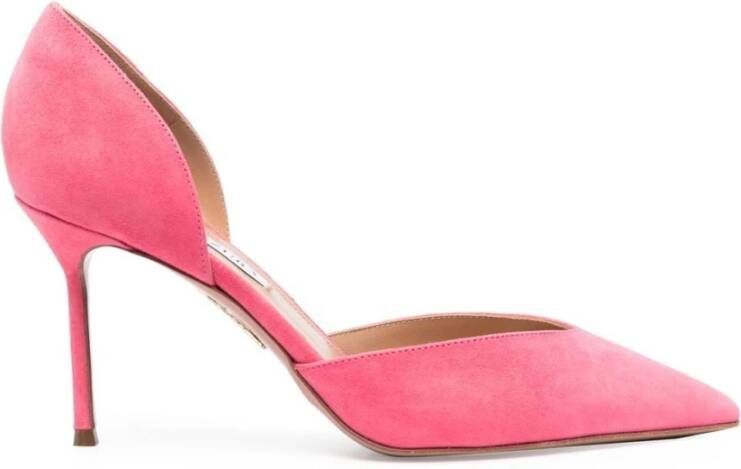 Aquazzura Gehakte Logo Detail Sjaal Pink Dames