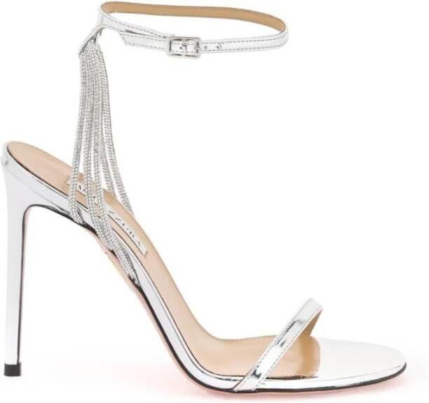 Aquazzura Glamoureuze sandalen met kristallen Gray Dames