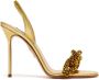 Aquazzura Gouden Kettingband Sandaal met Strass Yellow Dames - Thumbnail 1
