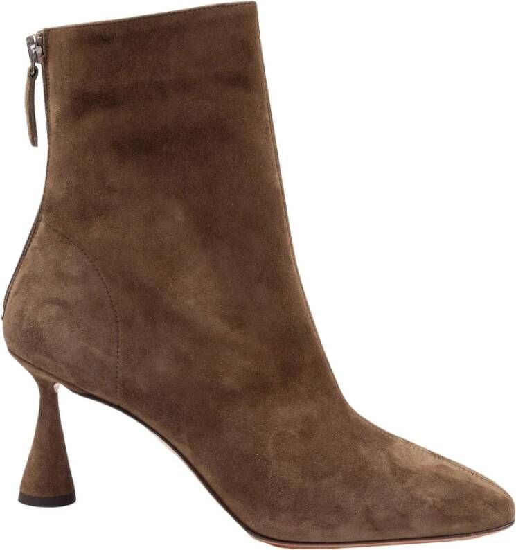 Aquazzura Groene suède enkellaars met rits