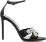 Aquazzura Zwarte met kristallen versierde bloemsandalen Black Dames - Thumbnail 1