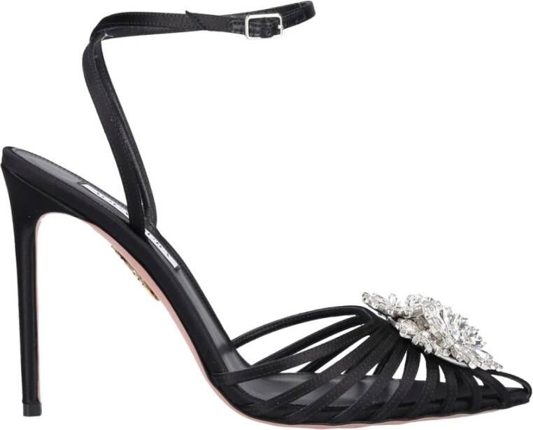 Aquazzura Pumps Crystal Margarita 105 Satin Black Dames